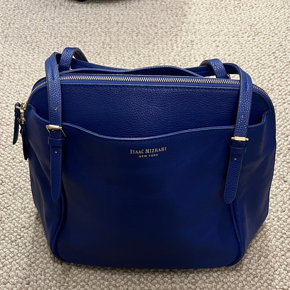 Isaac Mizrahi Royal Cobalt Blue Shoulder Bag - Picture 3 of 16